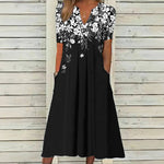 Vintage Floral Print Dress