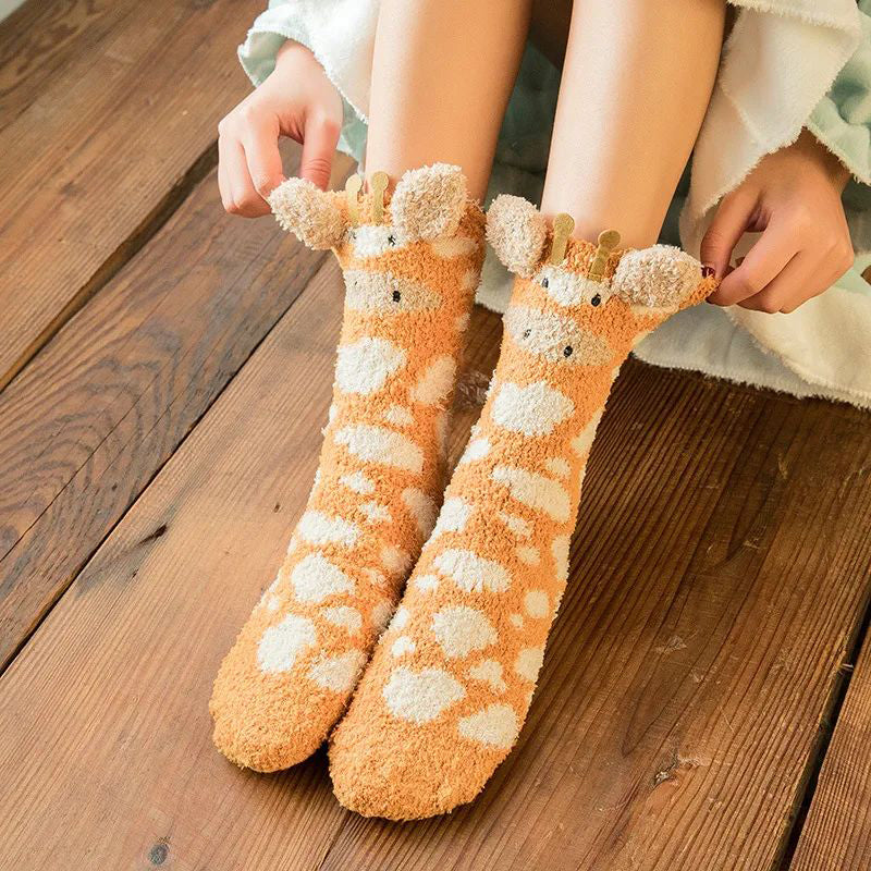 Cartoon Plush Socks