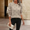 Casual Polka Dot Knit Sweater