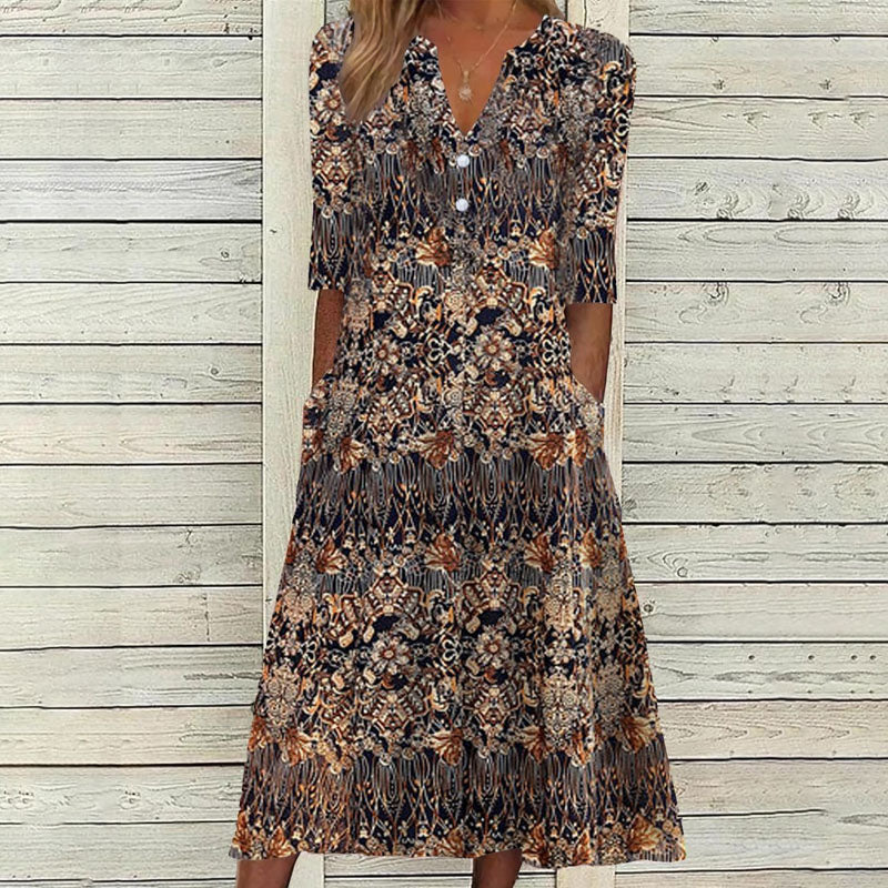 Vintage Floral Print Dress – Susan Julie