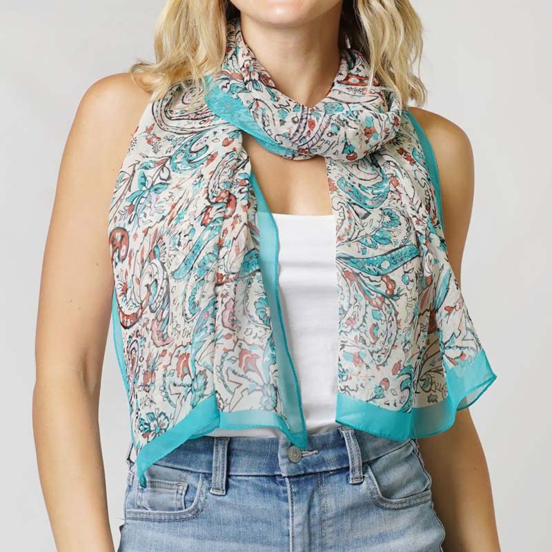 Casual Scarf With Abstract Print