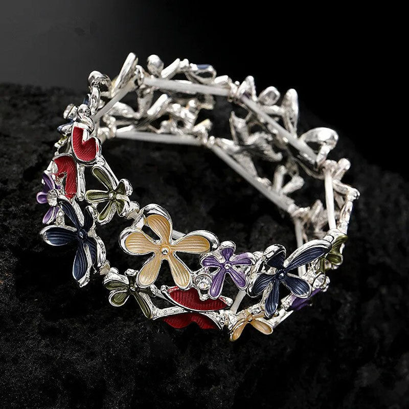 Colourful Butterfly Flower Bracelet