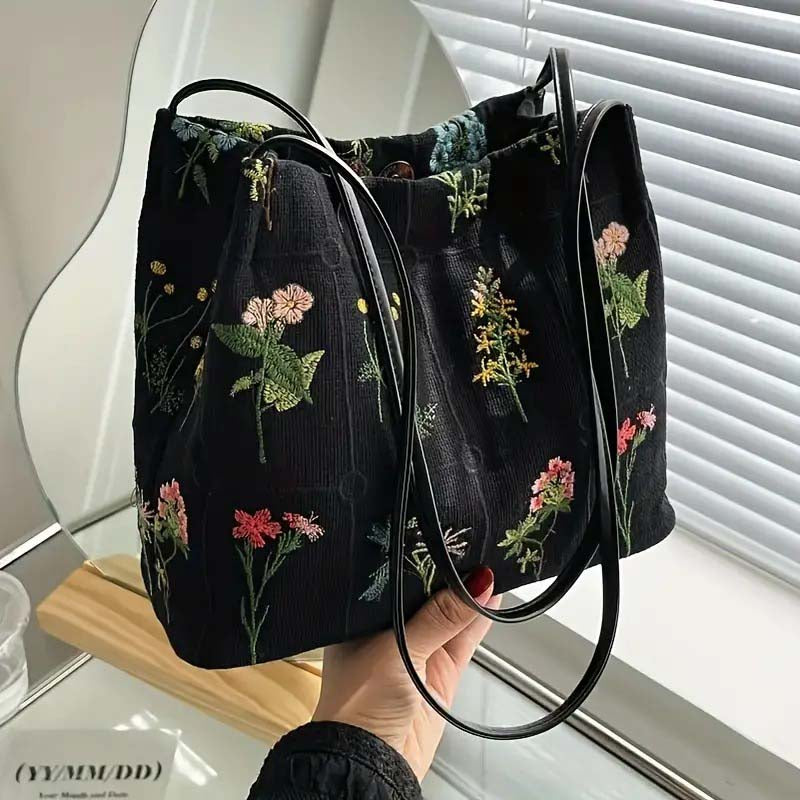 Vintage Flower Embroidery Bag