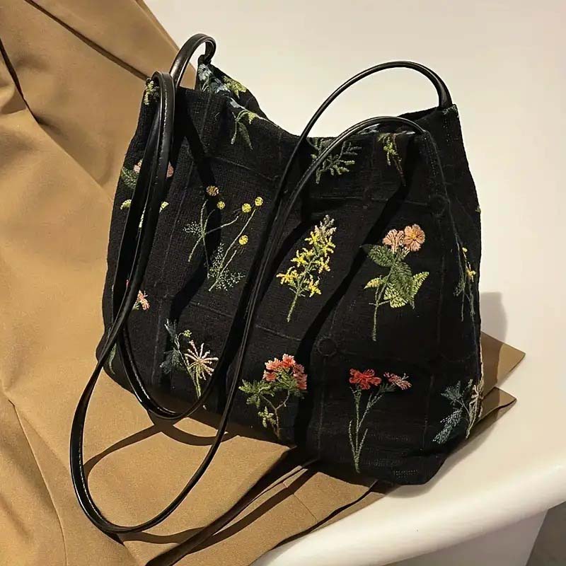 Vintage Flower Embroidery Bag