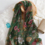 Vintage Floral Print Scarf