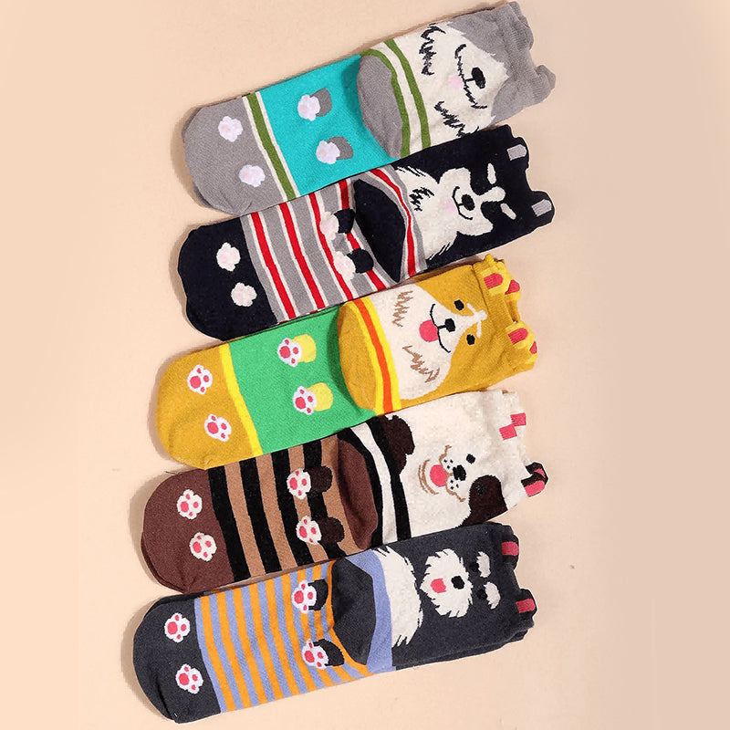 Pack Of 5 Pairs Of Cartoon Socks