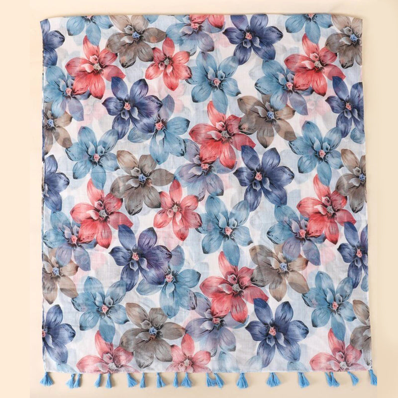 Casual Floral Print Scarf