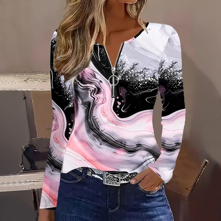Casual Butterfly Print Blouse