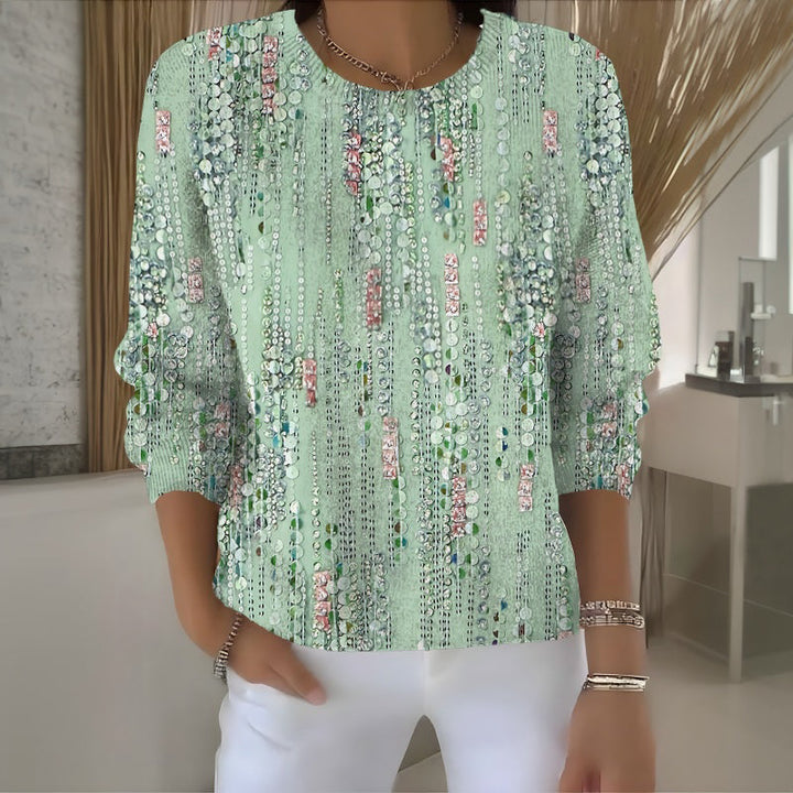 Casual Butterfly Print Blouse
