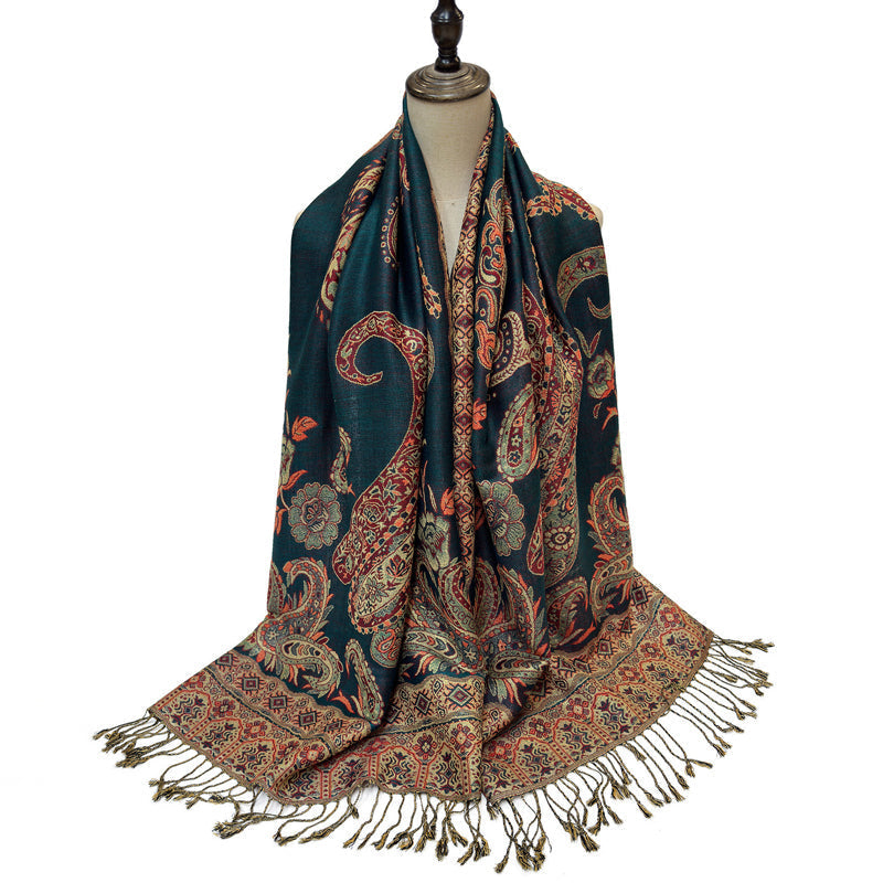 Vintage Ethnic Print Shawl