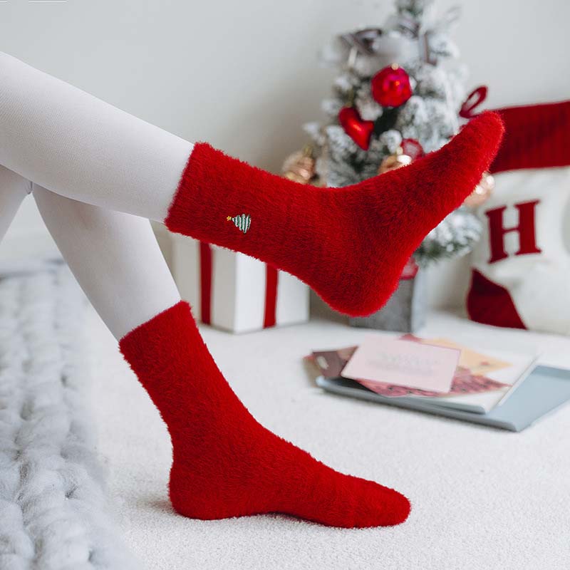 Warm Plush Christmas Socks