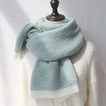 Warm Striped Knitted Scarf