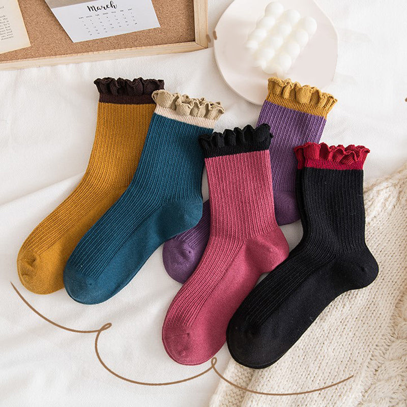 Vintage Colour Block Socks