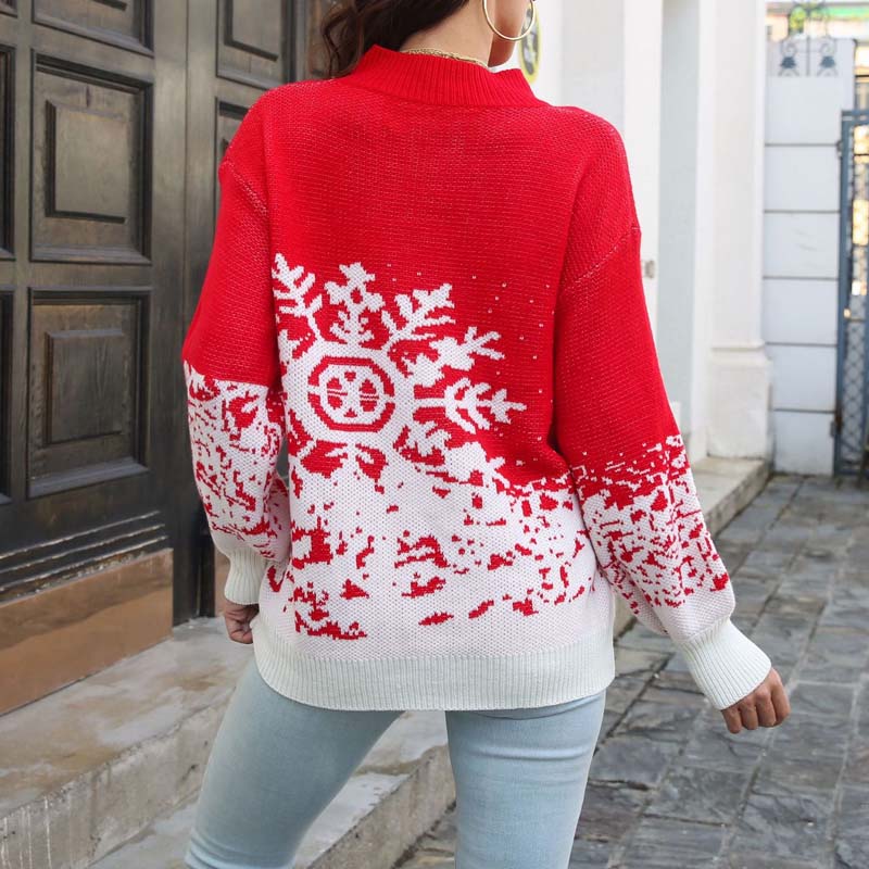 Snowflake Jacquard Christmas Sweater