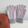 Warm Cable Knitted Gloves