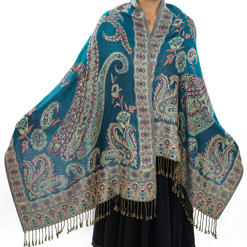 Vintage Ethnic Print Shawl