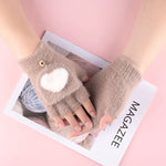 Heart Pattern Warm Gloves