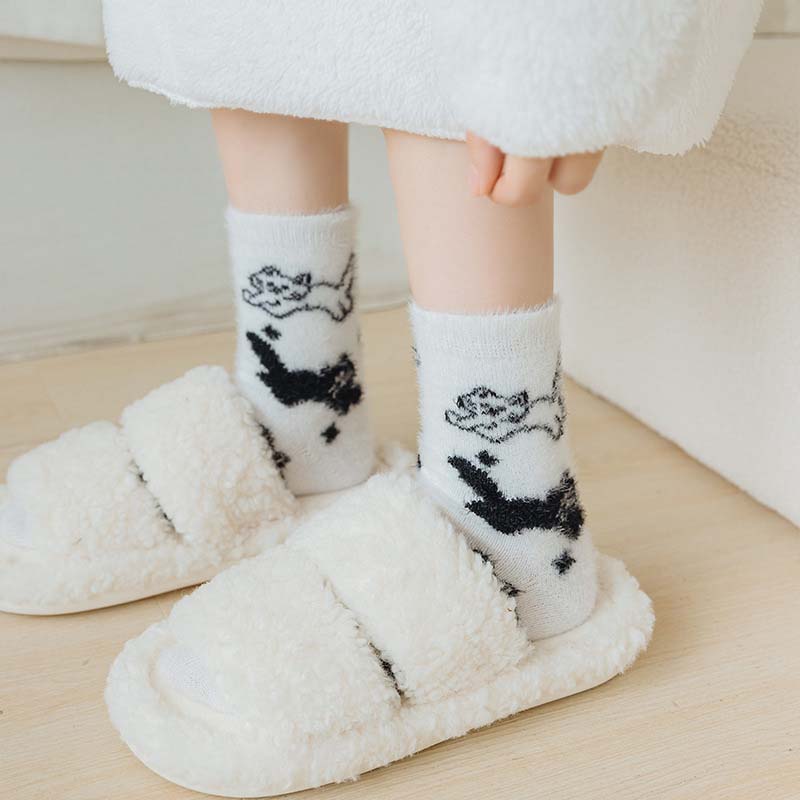 Cartoon Cat Plush Socks