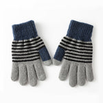 Casual Striped Warm Gloves