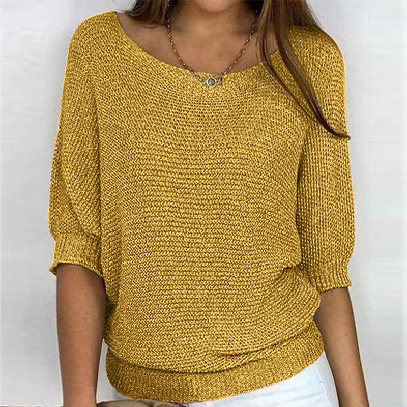 Solid Colour Casual Sweater