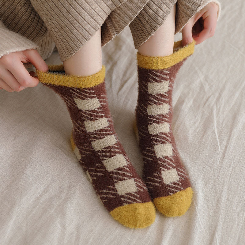 Warm Plaid Socks