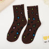 Casual Heart Print Socks