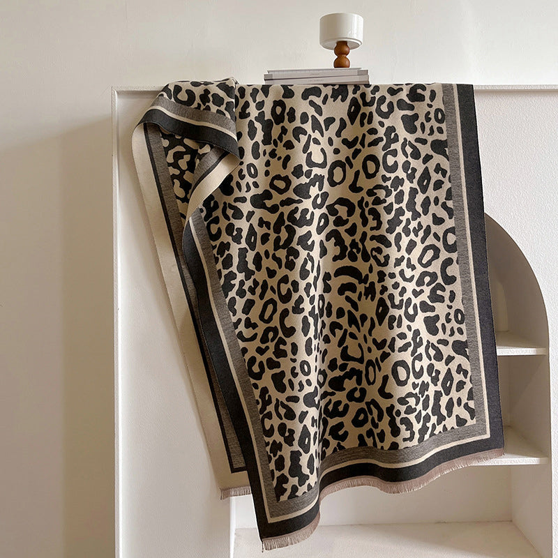 Leopard Print Casual Scarf