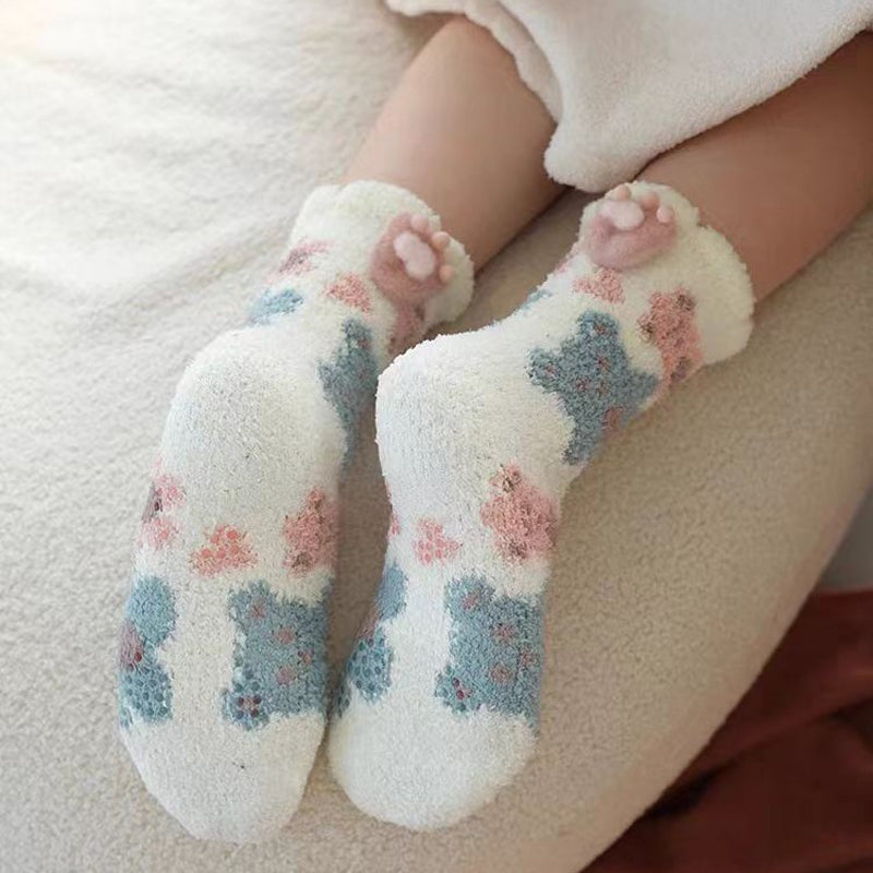 Cartoon Plush Socks