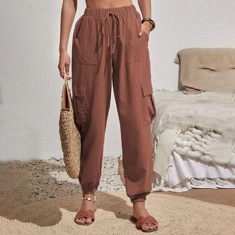 Solid Colour Casual Pants