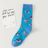 Vintage Cat Print Socks