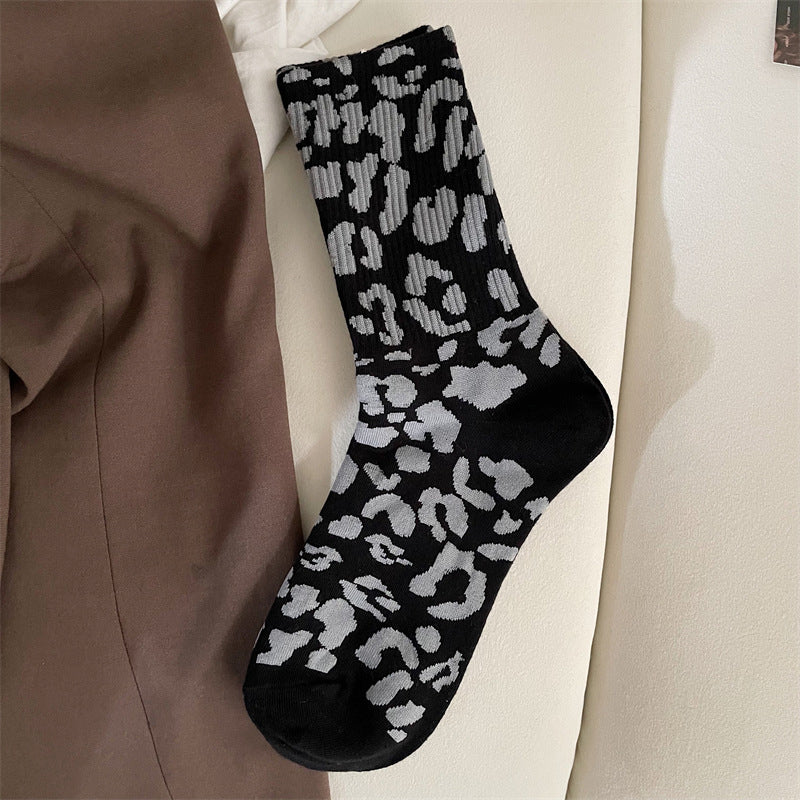 Vintage Leopard Print Socks