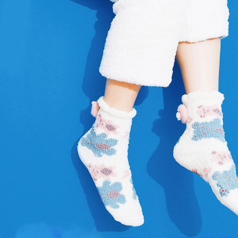 Cartoon Plush Socks