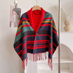 Vintage Plaid Shawl