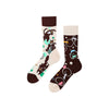 Asymmetrical Animal Print Socks