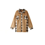 Warm Plaid Plush Coat