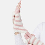 Striped Knitted Gloves