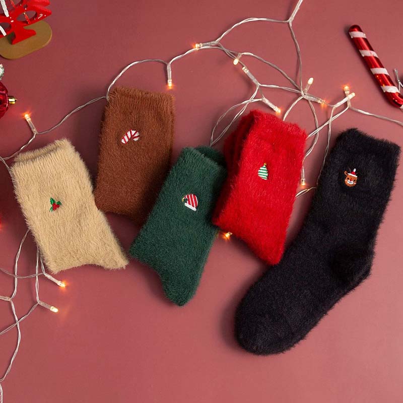 Warm Plush Christmas Socks