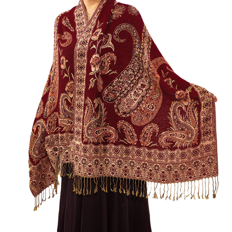 Vintage Ethnic Print Shawl