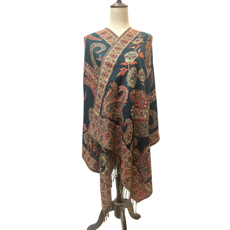 Vintage Ethnic Print Shawl