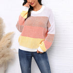 Colour Block Knit Sweater