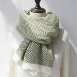 Warm Striped Knitted Scarf