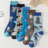 Vintage Cat Print Socks
