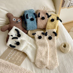 Cartoon Dog Plush Socks