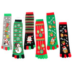 Five Toe Christmas Socks