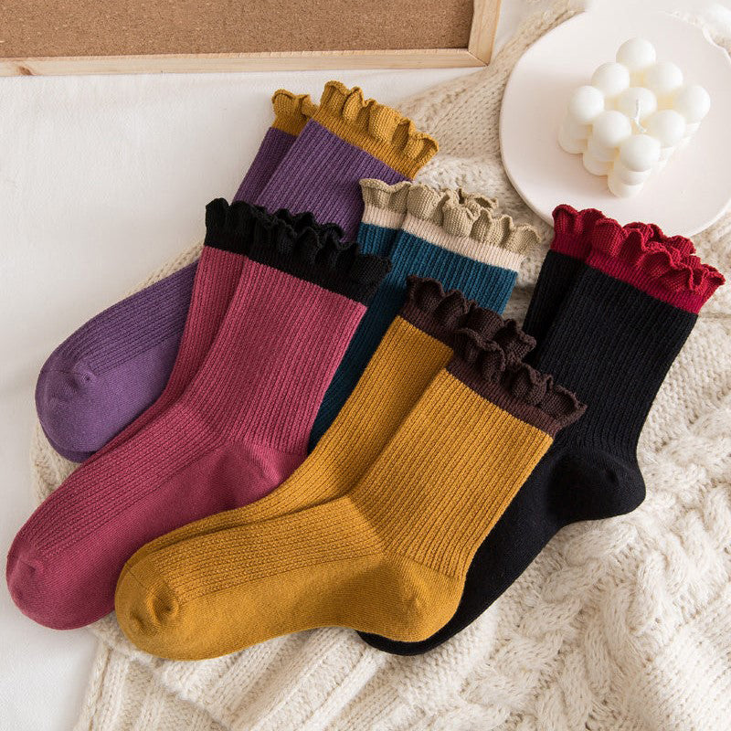 Vintage Colour Block Socks