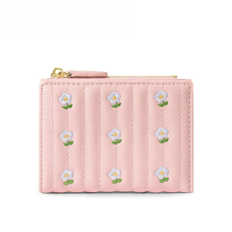 Floral Embroidered Coin Purse