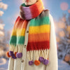 Colourful Striped Warm Scarf