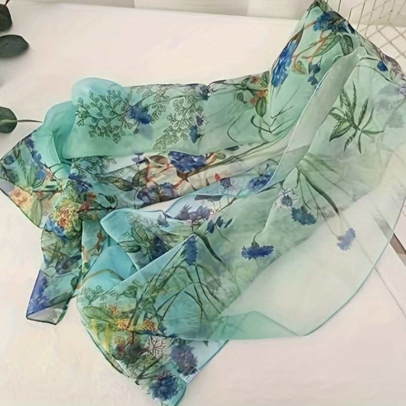 Vintage Floral Print Scarf