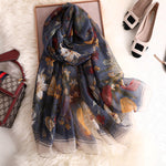 Vintage Floral Print Scarf