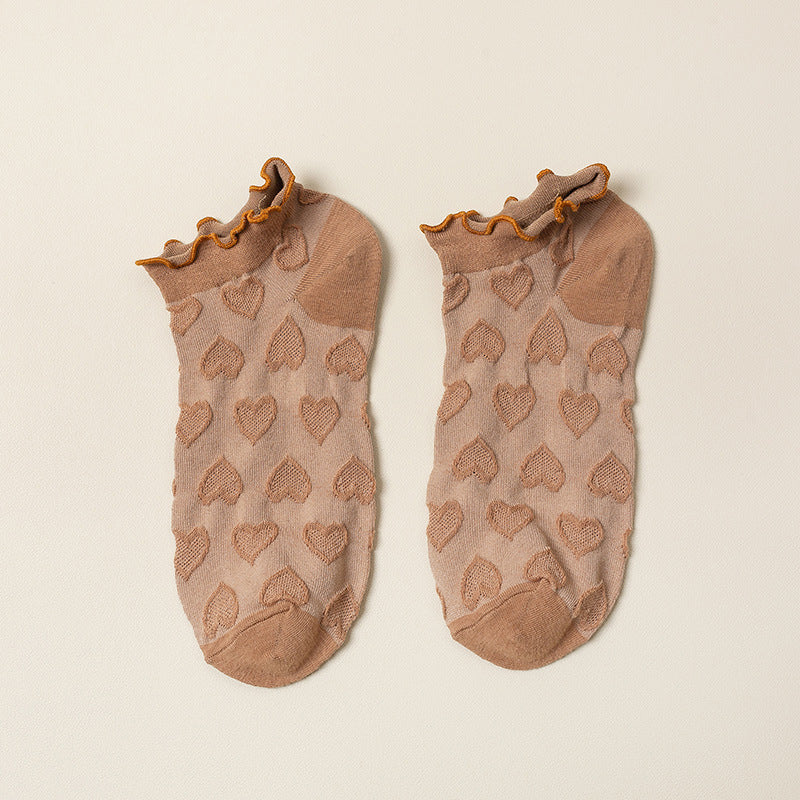 Casual Heart Jacquard Socks